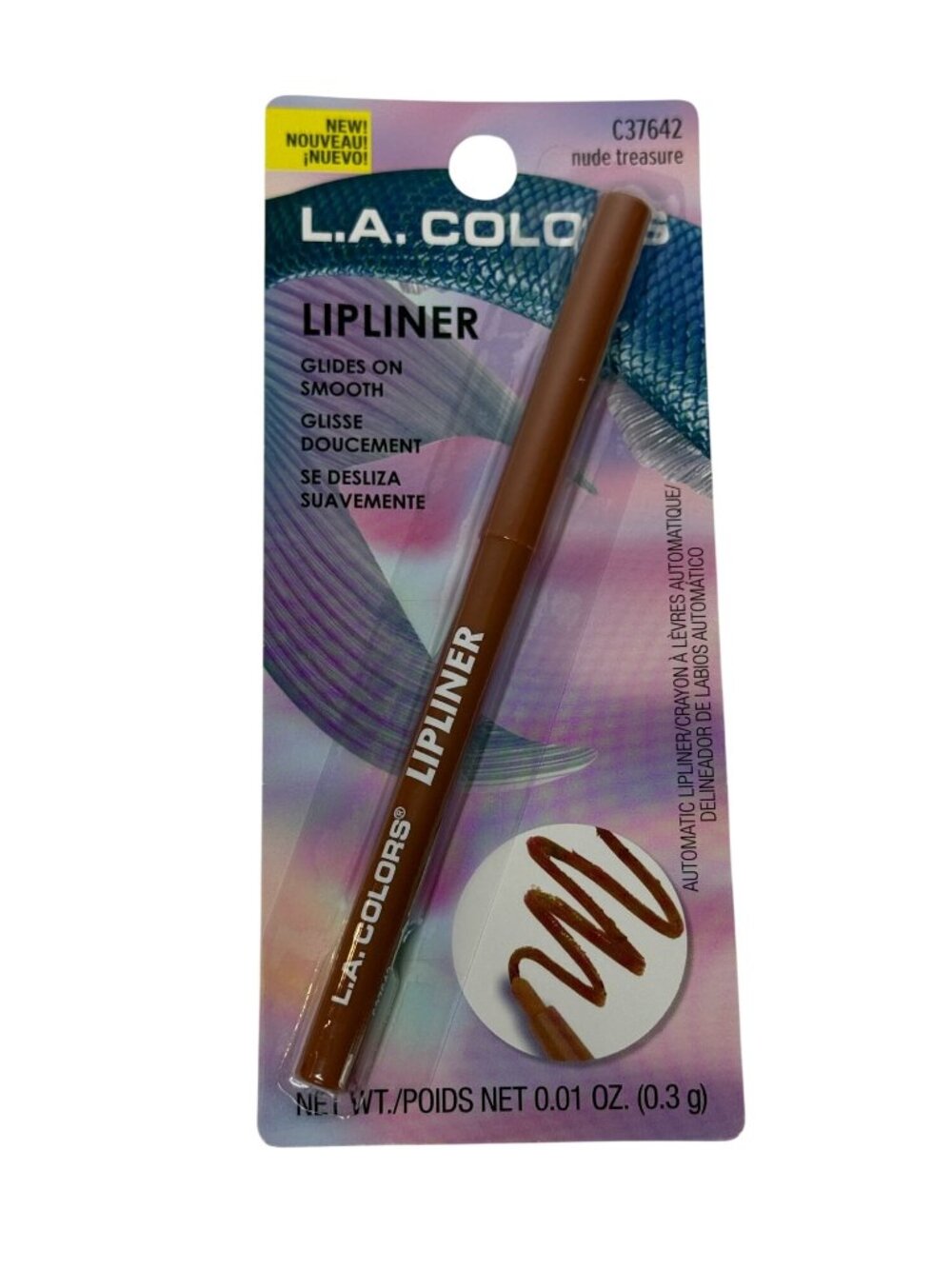 LA Colors Nude Treasure Lip Liner Hydrating Smooth Glide Lip Pencil
